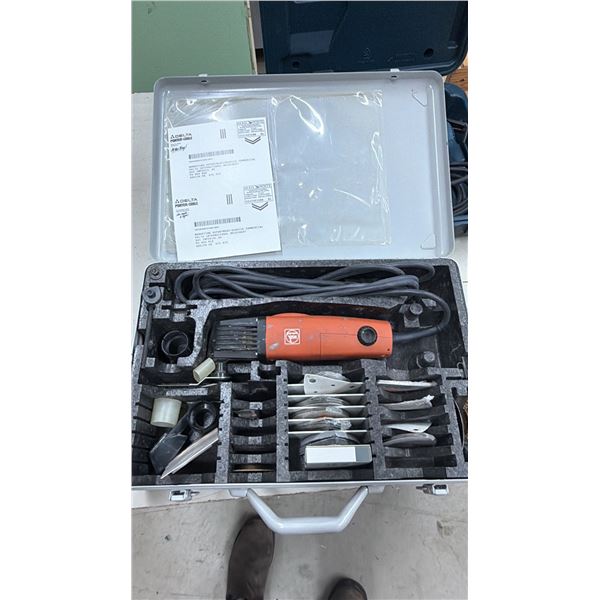 FEIN MULTIMASTER TOP WITH CASE & ASSORTED ATTACHMENTS