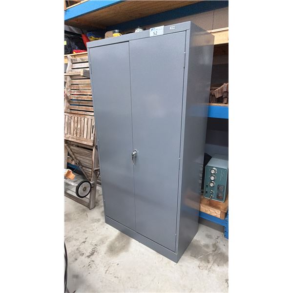 2-DOOR LOCKING METAL CABINET WITH KEYS 36" X 18" X 72"