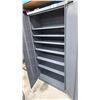 Image 2 : 2-DOOR LOCKING METAL CABINET WITH KEYS 36" X 18" X 72"