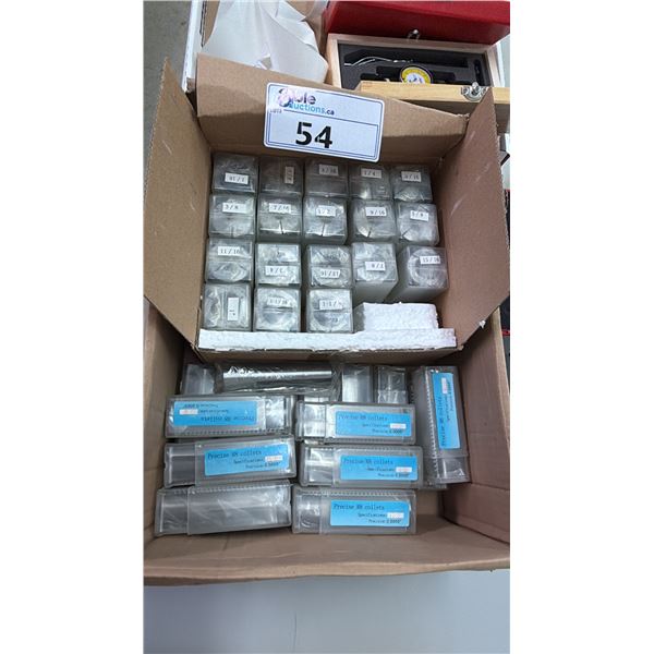 BOX OF ASSORTED PRECISE R8 COLLETS
