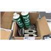 Image 1 : BOX OF ASSORTED PRECISION TOOL WEIGHTS & 2 BOTTLES OF RELTON A-9 ALUMINUM CUTTING FLUID