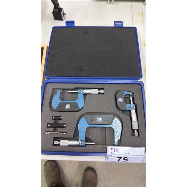 KURT 3-PC OUTSIDE MICROMETER SET 0-3"