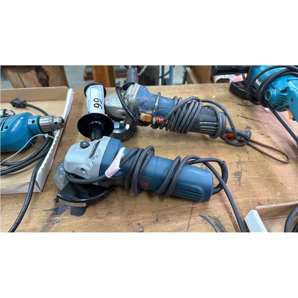 BOSCH ANGLE GRINDER 706006127 & RYOBI ANGLE GRINDER AG402