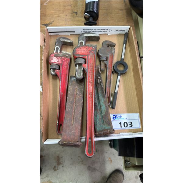 ASSORTED SIZE PIPE CLAMPS & METAL SPIKES