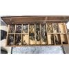 Image 4 : VINTAGE METAL 6 DRAWER HARDWARE ORGANIZER WITH ASSORTED HARDWARE CONTENTS