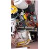 Image 2 : BOX OF ASSORTED ITEMS INCLUDING; HONEYWELL THERMOSTAT, 15 AMP CIRCUIT BREAKERS, TECHSPAN WIRE & MORE