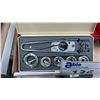 Image 3 : BOX OF ASSORTED ITEMS INCLUDING; HAND HELD REFRACTOMETER, HOLLOW PUNCHES SET, VARIABLE GUIDEBUSH