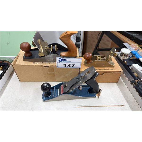 BOX OF 3 ASSORTED SMOOTHING PLANES