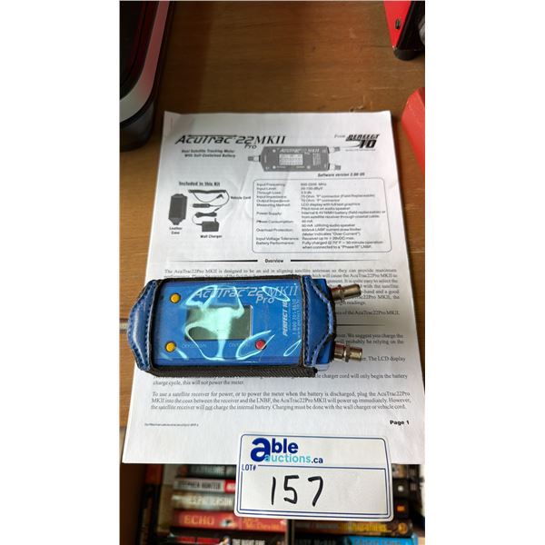 ACUTRAC 22 MK II DUAL SATELLITE TRACKING METER WITH SELF CONTAINED BATTERY