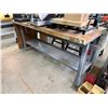 Image 1 : WOOD TOP METAL BASE WORK TABLE (CONTENTS NOT INCLUDED)