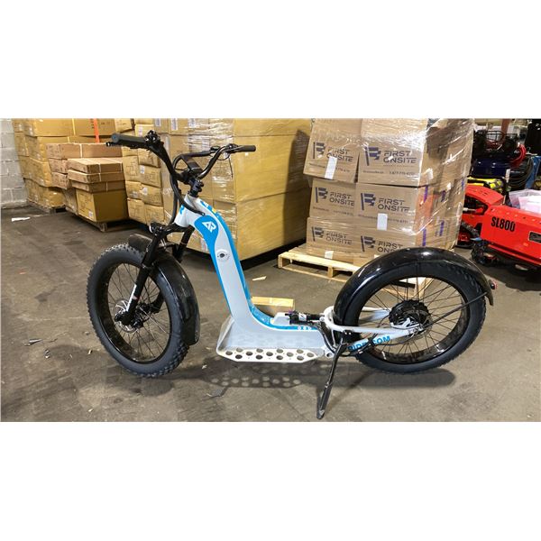 ALPINE RIDING A-RIDE PACIFIC COASTER FULL SUSPENSION ELECTRIC SIZE 24" FAT TIRE SCOOTER, WHITE,