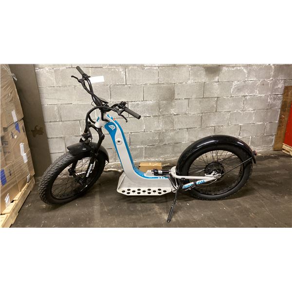 ALPINE RIDING A-RIDE PACIFIC COASTER FULL SUSPENSION ELECTRIC SIZE 24" FAT TIRE SCOOTER, WHITE,