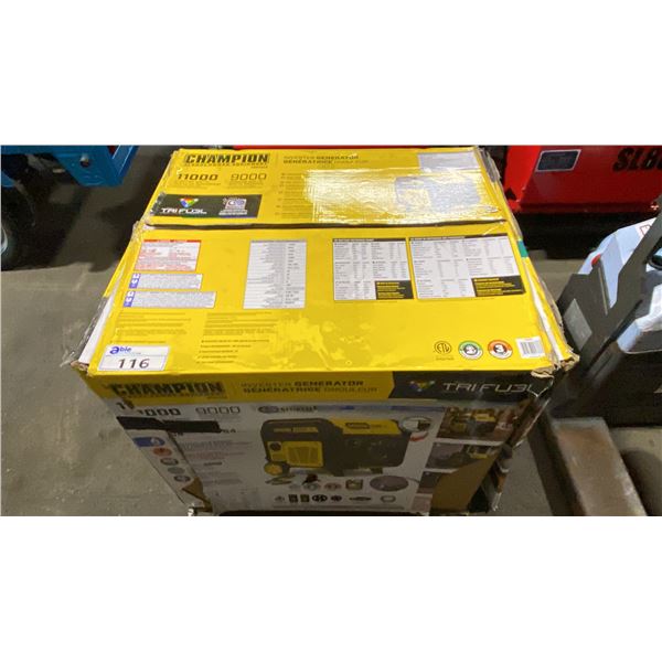 CHAMPION GLOBAL POWER EQUIPMENT #201424, 11000W ELECTRIC START TRI FUEL GENERATOR WITH CO SHIELD