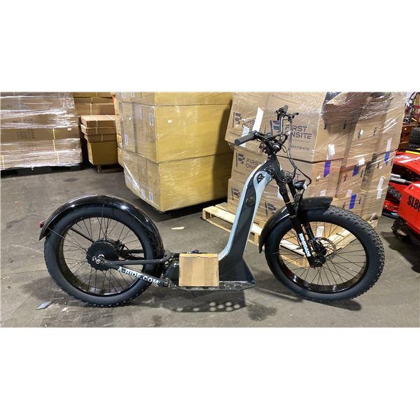 ALPINE RIDING A-RIDE PACIFIC COASTER FULL SUSPENSION ELECTRIC SIZE 24" FAT TIRE SCOOTER, BLACK,