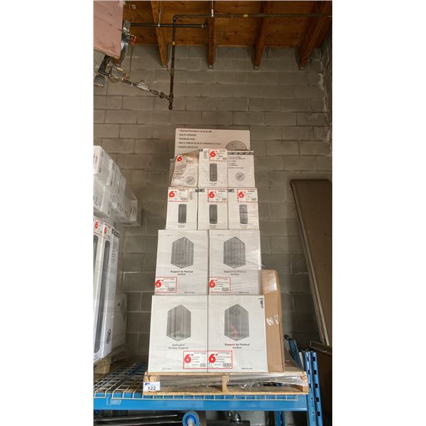 PALLET OF ASSORTED COMMERCIAL 6" SUPER PRO/SUPER VENT FIREPLACE VENTING, DUCTING & COMPONENTS