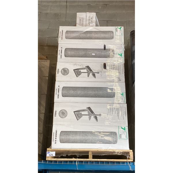 PALLET OF ASSORTED COMMERCIAL 7" SUPER PRO/SUPER VENT FIREPLACE VENTING, DUCTING & COMPONENTS