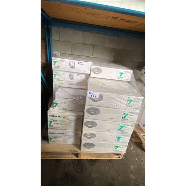 PALLET OF ASSORTED COMMERCIAL 7" SUPER PRO/SUPER VENT FIREPLACE VENTING, DUCTING & COMPONENTS