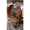 Image 3 : COMMERCIAL ELECTRIC ORANGE METAL MOBILE FLOOR FAN