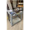 Image 1 : MAXIMUM 6" VARIABLE SPEED BENCH GRINDER ON PLASTIC 2 TIER MOBILE CART & DREMEL 3000 IN HARD