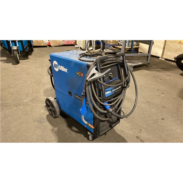 MILLER MILLERMATIC 252 INDUSTRIAL MIG WELDING UNIT WITH GROUNDING CABLE & STINGER