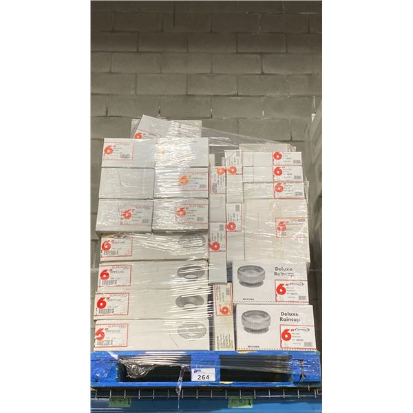 PALLET OF ASSORTED COMMERCIAL 6" SUPER PRO/SUPER VENT FIREPLACE VENTING, DUCTING & COMPONENTS