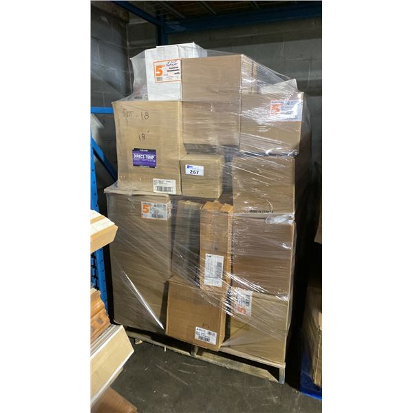 PALLET OF ASSORTED COMMERCIAL 5" SELKIRK FIREPLACE VENTING, DUCTING & COMPONENTS