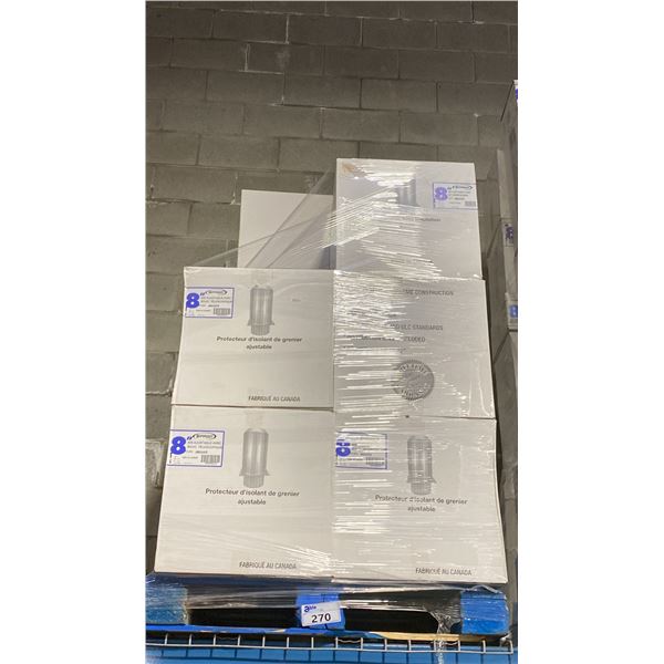 PALLET OF ASSORTED COMMERCIAL 8" SUPER PRO/SUPER VENT FIREPLACE VENTING, DUCTING & COMPONENTS