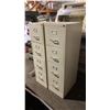 Image 2 : PAIR OF 4 DRAWER BEIGE METAL FILING CABINETS