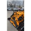 Image 2 : SDLOOL SL360T YELLOW 420CC GAS POWERED RUBBER TRACK STAND ON MINI SKID STEER LOADER WITH 42"W