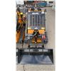 Image 5 : SDLOOL SL360T YELLOW 420CC GAS POWERED RUBBER TRACK STAND ON MINI SKID STEER LOADER WITH 42"W