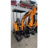 Image 2 : MIVA VA15 YELLOW 13.5 HP GAS POWERED RUBBER TRACK MINI EXCAVATOR WITH ATTACHED DIGGING BUCKET,