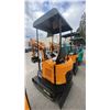 Image 3 : MIVA VA15 YELLOW 13.5 HP GAS POWERED RUBBER TRACK MINI EXCAVATOR WITH ATTACHED DIGGING BUCKET,