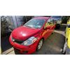 Image 1 : 2007 NISSAN VERSA SL, 4DR HATCHBACK, RED, VIN 3N1BC13E77L415202,