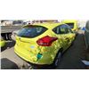 Image 3 : 2016 FORD FOCUS, 4DR HATCHBACK, YELLOW, VIN 1FADP3R40GL388656,