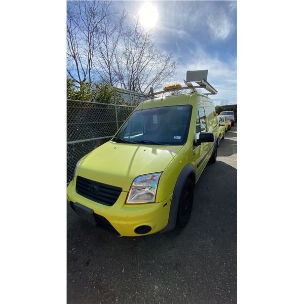 2011 FORD TRANSIT CONNECT, 4DR VAN, YELLOW, VIN NM0LS7DNXBT054085,