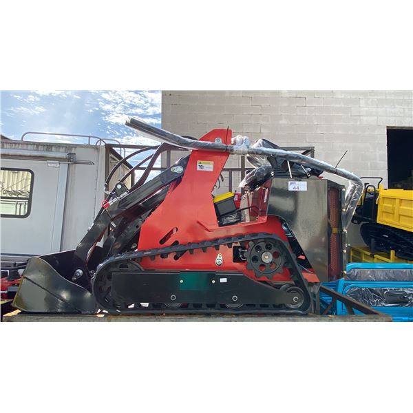 SDLANCH SSL580 RED 420CC GAS POWERED RUBBER TRACK RIDE ON MINI SKID STEER LOADER WITH 36"W BUCKET &