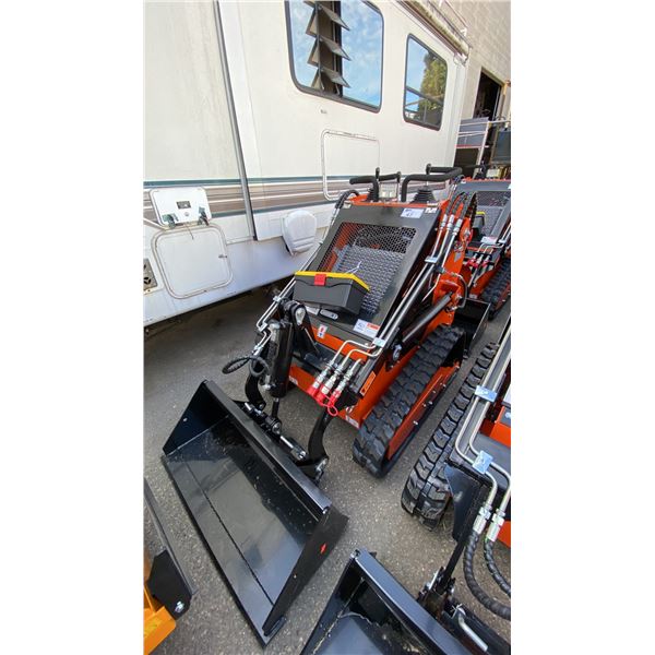 SDLOOL SL36C ORANGE 420CC GAS POWERED MINI STAND ON SKID STEER LOADER WITH 42"W BUCKET