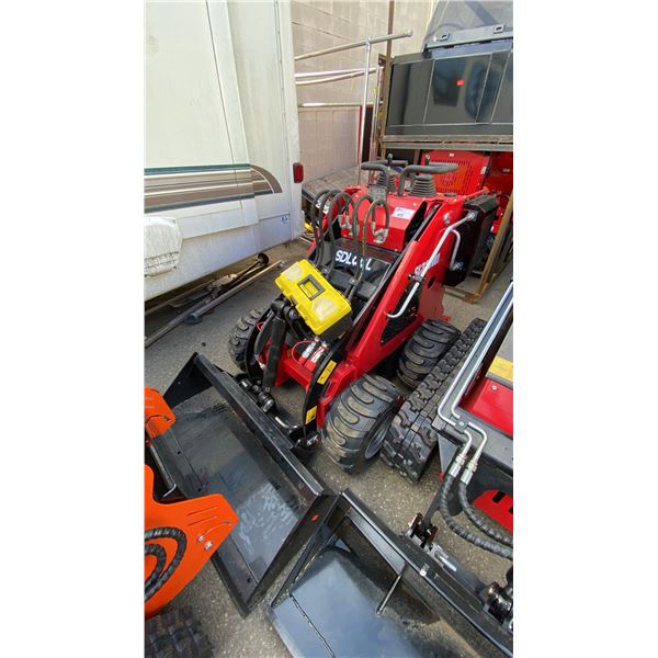 SDLOOL SL323WJ RED 420CC PNEUMATIC TIRE GAS POWERED MINI SKID STEER LOADER WITH 42"W BUCKET
