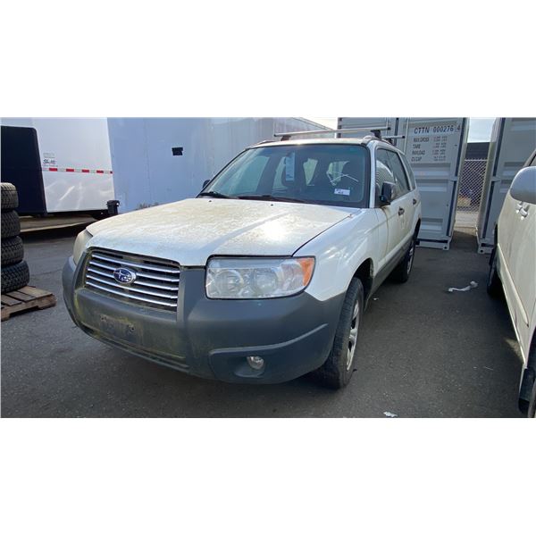 2006 SUBARU FORESTER, 4DRSW, WHITE, VIN JF1SG63696H701773,