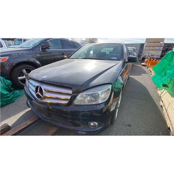2010 MERCEDES C300, 4DRSD, BLACK, VIN WDDGF5EB0AF456346,