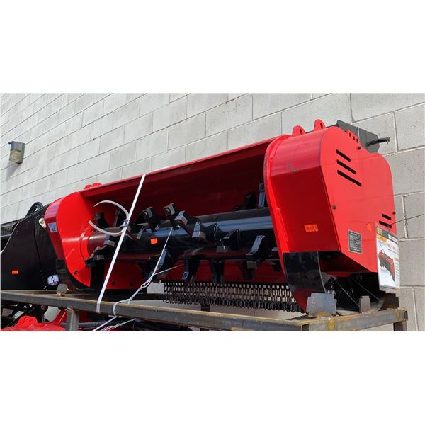 GIYI GY-46 RED INDUSTRIAL SKID STEER MULCHER ATTACHMENT