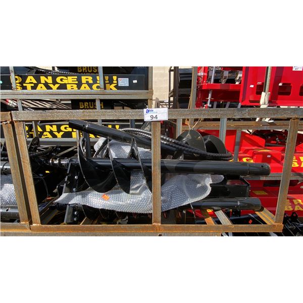 AGT SSECAG-Y HEAVY DUTY HYDRAULIC SKID STEER AUGER ATTACHMENT SET 6", 12" & 14" DIAMETER BITS