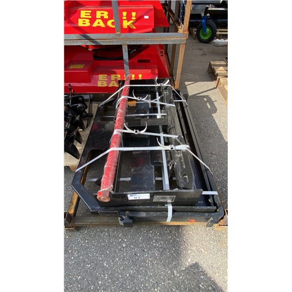 FR47 MINI SKID STEER DING FORK ATTACHMENT & HF47 FULL SIZE SKID STEER HAY FRAME FORK ATTACHMENT