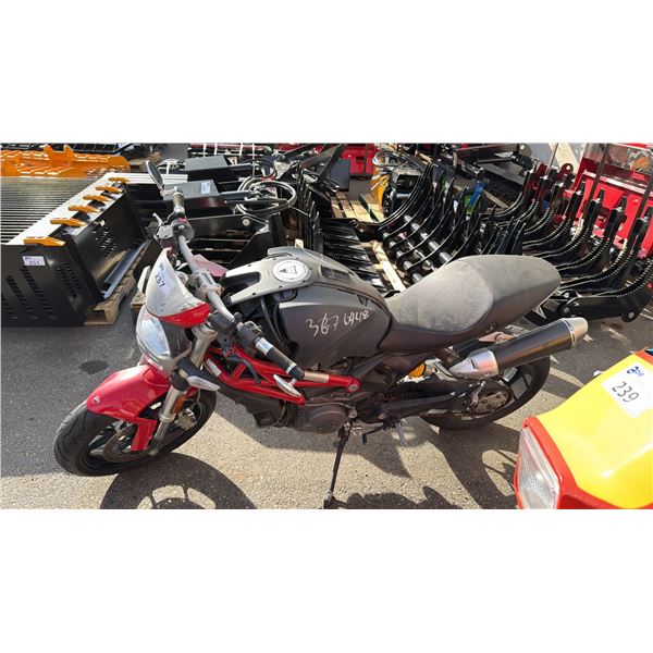 2011 DUCATI E3 OPEN MOTORCYCLE, RED, VIN ZDM1RANN5BB043393,