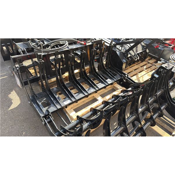 GY-CLG72, 72" HYDRAULIC SKID STEER CURVED LOG GRAPPLE ATTACHMENT