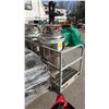 Image 3 : LARGE STAINLESS STEEL MOBILE LABORATORY OXYGEN TANK ON GALVANIZED MAN LIFT PLATFORM
