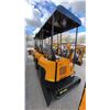 Image 3 : VICSEC VC15 YELLOW 13.5 HP GAS POWERED RUBBER TRACK MINI EXCAVATOR WITH ATTACHED DIGGING BUCKET,