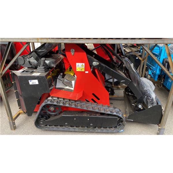 SDLANCH SSL580 RED 420CC GAS POWERED RUBBER TRACK RIDE ON MINI SKID STEER LOADER WITH 36"W BUCKET &
