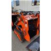 Image 3 : SDLOOL SL36C ORANGE 420CC GAS POWERED RUBBER TRACK STAND ON MINI SKID STEER LOADER WITH 42"W