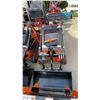 Image 8 : SDLOOL SL36C ORANGE 420CC GAS POWERED RUBBER TRACK STAND ON MINI SKID STEER LOADER WITH 42"W